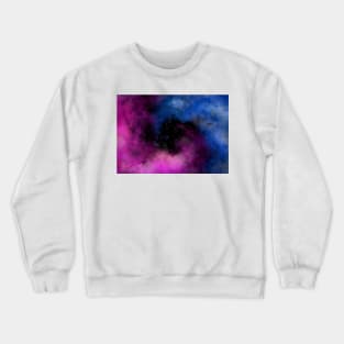 Colorful watercolor spiral nebula galaxy background Crewneck Sweatshirt